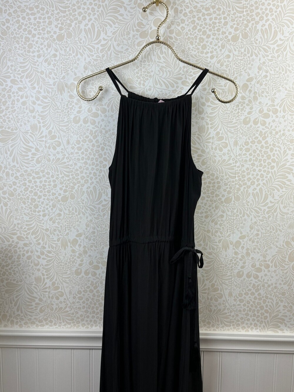 Calypso St. Barth Black Sleeveless Sarah Asymmetric Maxi Dress - Size - Small - Picture 10 of 10